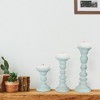 Mela Artisans Willow Set of 3 Opal Blue Candleholders - 3 of 4