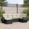 vidaXL Garden Sofa Set Black - 2 of 4