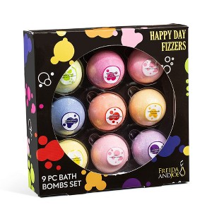 Freida & Joe Happy Day Fizzers Fragrances 9 Pieces Bath Bomb Gift Set - 1 of 4