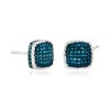 Ross-Simons 0.20 ct. t.w. Blue Diamond Square Stud Earrings in Sterling Silver - 3 of 4