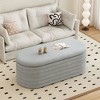 NicBex 40" Chenille Storage Ottoman Bench, Safety Hinge Ottoman End of Bed Foot Stool for Living Room & Entryway - 3 of 4
