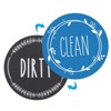 Unique Bargains Dual Side Round Dishwasher Clean Dirty Sign Magnet 2 Pcs - 4 of 4