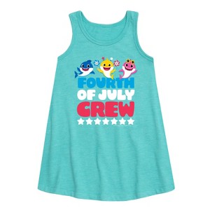 - Baby Shark - Fourth of July Crew Graphic Sleeveless Aline Dress - 1 of 4