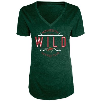 NHL Minnesota Wild Women's Blade V-Neck T-Shirt S