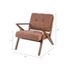 Sapphtopaz Accent Chair Wood Frame Upholstered Modern Lounge Chair Living Room Chair Comfy Chair for Living Room - 2 of 4
