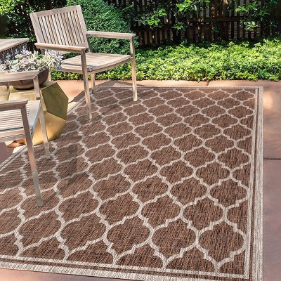 JONATHAN Y Trebol Moroccan Trellis Textured Weave Indoor/Outdoor Area Rug