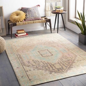 Hauteloom Rickinghall Peach&Sage Medallion Beige Rug - 1 of 4