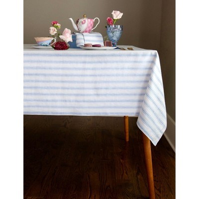 Solino Home Striped Linen Tablecloth | Capri Ticking Stripe