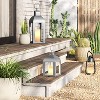 Aluminum Outdoor Lantern Candle Holder Dark Silver - Smith & Hawken™ - image 2 of 4