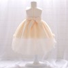 MyKids-USA Baby Girl Full Moon Christening Trailing Tutu Formal Dress - 4 of 4