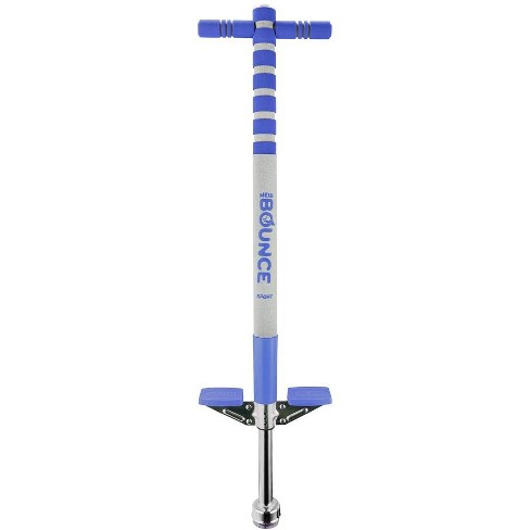 New Bounce Pogo Stick Easy Grip Sport edition, Ages 5-9 - 40 to 80 Lbs -  Blue and Grey
