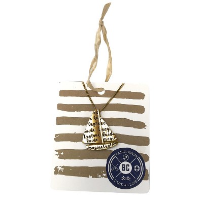 Beachcombers Gld Colored Sailboat Pendant Necklace