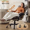 Big and Tall Office Chair 500LBS With footrest, Ergonomic Leather Executive Chair with Adjustable Height & Flip-up Armrests, Wide Reclining - 4 of 4