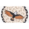 Earth Rugs Eagle Round Coaster – 7"x7" Braided Jute with Hand-Stenciled Soaring Eagle Design for Patriotic or Rustic Decor - 3 of 3