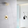 Sumerain Brushed Gold Shower Faucet with 8 Inches Stainless Steel Rain Shower Head with Brass Valve - 2 of 4