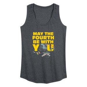 Women's - Star Wars - May Fourth Dogfight Graphic Racerback Tank - 1 of 4