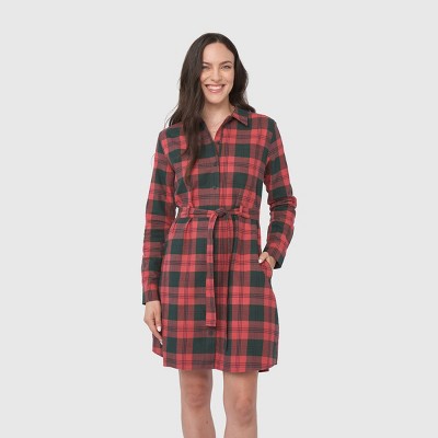 womens flannel shirt dress