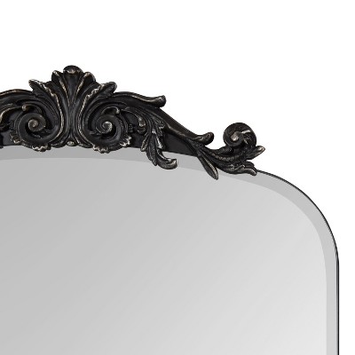 Arendahl Baroque-Inspired Black Frameless Arch Mirror - 20x30