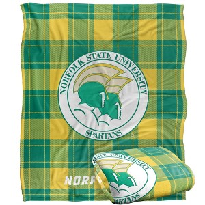 Norfolk State University Campus Plaid Spirit Silky Touch Super Soft Throw Blanket 50x60 - 1 of 4