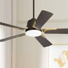 54" Casa Vieja Desteny Modern Indoor Ceiling Fan with Dimmable LED Light Remote Bronze Soft Brass Opal Glass for Living Room Kitchen House Bedroom - image 2 of 4