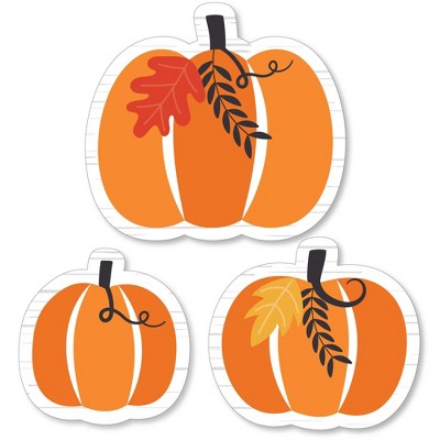 Big Dot of Happiness Fall Pumpkin - DIY Shaped Halloween or Thanksgiving Party Cut-Outs - 24 Count