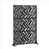 PexFix 72 in. H x 47 in. W Outdoor Metal Privacy Screen Garden Fence Asymmetrical Pattern Wall Applique - 3 of 4