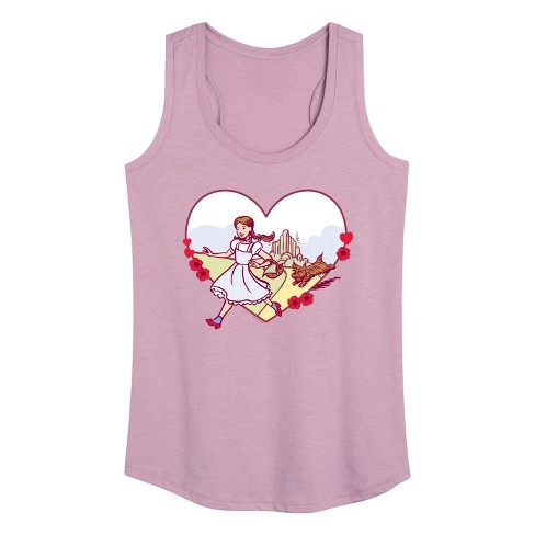 Women's - Wizard of Oz - Dorthy And Toto Heart Graphic Racerback Tank - image 1 of 4