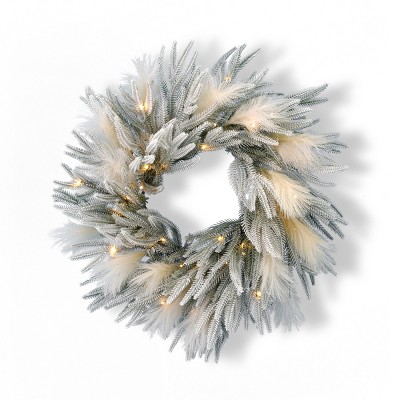 Christmas Pine and Pampas Wreath