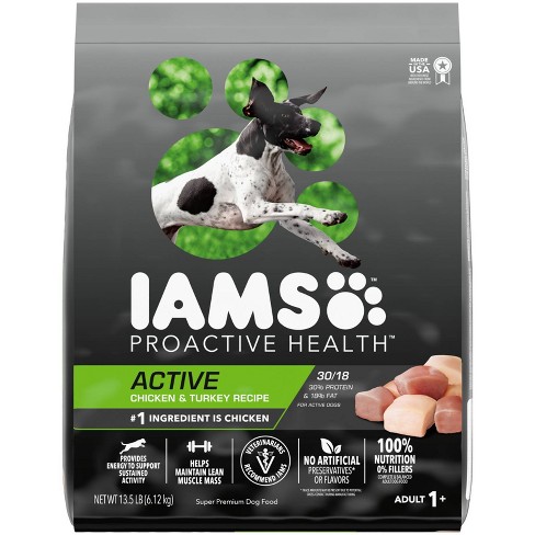 Iams Proactive Health Active Chicken Turkey Dry Dog Food 13.5