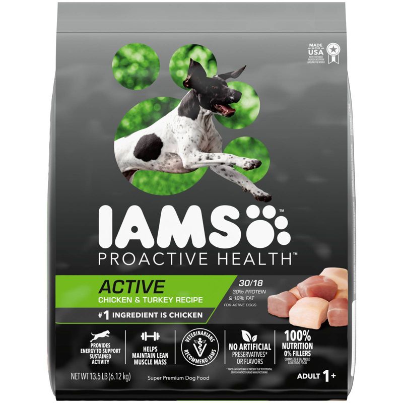 IAMS ProActive Health Active Chicken &#38; Turkey Dry Dog Food - 13.5lbs, 1 of 7