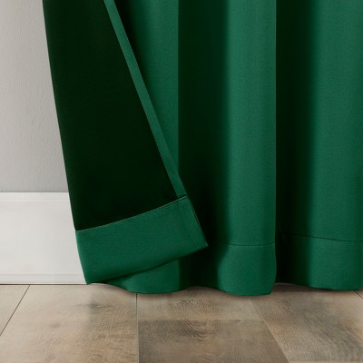 Malachite Green Blackout Rod Pocket Curtain Panel, 40" x 63"