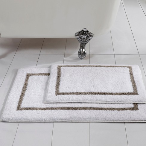 Better Homes & Gardens Cotton Reversible Washable Bath Rug, 17 inch x 24 inch, Taupe Splash