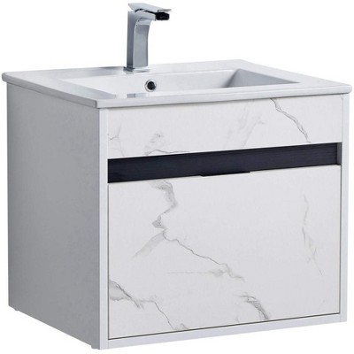 Fine Fixtures - Wall Mount Bathroom Vanity and Sink, Knob Free Design - Alpine Collection