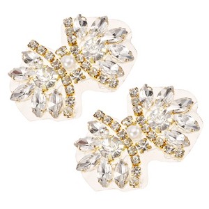 Unique Bargains Sparkling Elegant Handmade Sewing Crystal Rhinestone Applique - 1 of 4