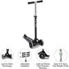 Radio Flyer Kids Scooter, 3 Wheel Scooter, Flyer Glider Pro with Light Up Wheels, Black, Ride On Toys for Kids 5-12 Years Old, for Outdoor Riding - 3 of 4