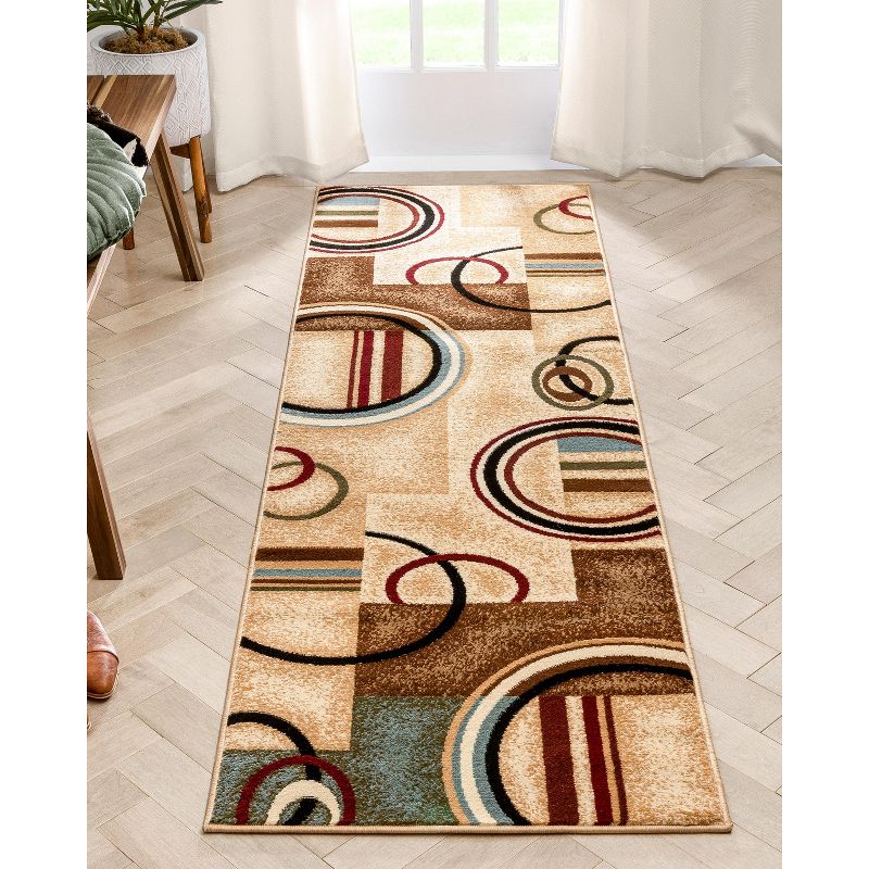 Well Woven Deco Rings Geometric Modern Casual Area Rug, 3 of 10