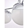 Elegant Lighting Eclipse 6 Lights Chrome Pendant With Frosted White Glass - 3 of 4