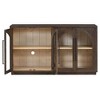 Okak Retro Minimalist Curved Kitchen Sideboard with Gold Handles and Adjustable Dividers for Living Room - 4 of 4