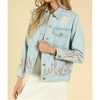 Women's Some Like it Hot Distressed Jacket - Honey Punch - 2 of 3