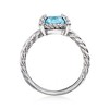 Ross-Simons 2.30 Carat Sky Blue Topaz 3-Row Ring With White Topaz in Sterling Silver - 4 of 4