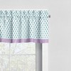 Bacati - Rod Pocket Window Valance Paisley Isabella Purple/Aqua - 3 of 4
