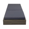 Christopher Knight Home Ian Acacia Wood Armless Adjustable Chaise Lounge with 4" Thick Cushion - 4 of 4