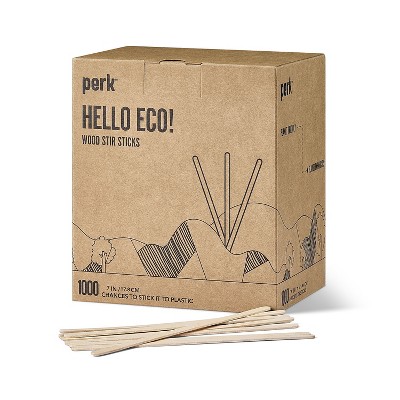 Perk Wooden Stirrers 7" 1000/Pack (PK62345)