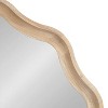 Kate & Laurel All Things Decor 28"X28" Hatherleigh Round Scallop Mirror Natural - 3 of 4