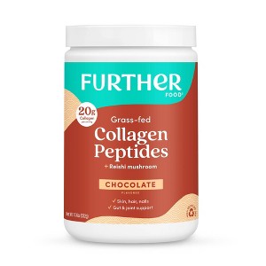 Further Food Collagen Peptides Powder + Reishi Mushroom - Chocolate - 11.36oz - 1 of 4