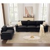 TYBOATLE 122" Leather Sectional Sofa Set, Comfy Modular Couch with Chairs, Deep Seat & Adjustable Armrest for Living Room, Apartment, Office, Studio - 2 of 4