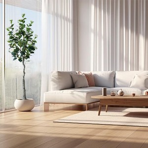 2pcs Artificial Camellia Tree - Realistic Camellia Leaves,White Camellia Flowers,Potted Camellia Tree,Indoor Home Decor Plant for Home and Office - 1 of 4