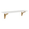 Kate & Laurel All Things 36" x 9" Corblynd Traditional Wood Wall Shelf White/Gold : Elegant Home Decor Storage - image 4 of 4