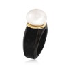 Ross-Simons 13-13.5mm Cultured Pearl Ring in Black Jade and 14kt Yellow Gold - 3 of 4