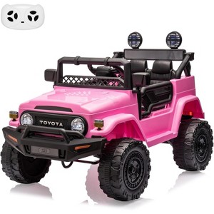 12V Ride on Car for Kids, Licensed Toyota Ride on Truck, Battery Powered Electric Kids Car with Remote Control, Music, LED Lights - 1 of 4
